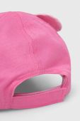 Дитяча бавовняна кепка zippy x Disney колір рожевий з аплікацією