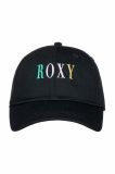 Дитяча бавовняна кепка Roxy колір чорний з аплікацією