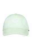 Бавовняна бейсболка Roxy колір зелений з аплікацією