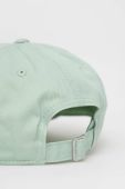 Дитяча бавовняна кепка Fila колір зелений з аплікацією