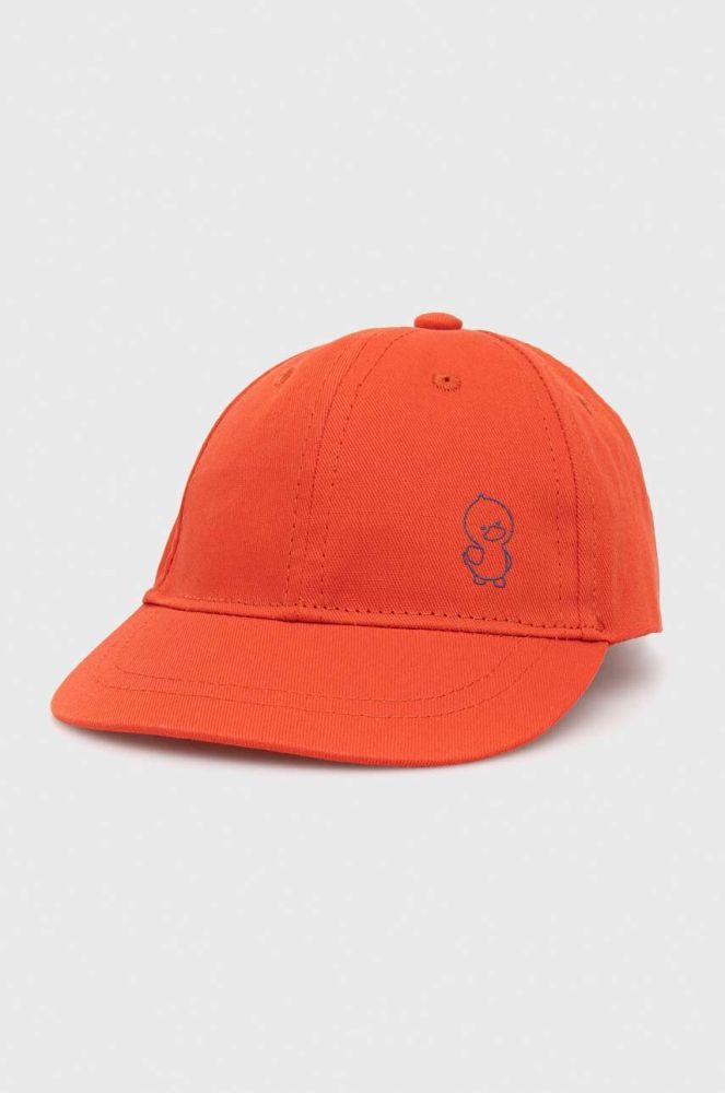 Дитяча бавовняна шапка OVS колір помаранчевий з принтом