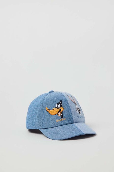 Дитяча бавовняна шапка OVS з тонкого трикотажу з бавовни колір блакитний (3306807)