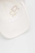 Дитяча бавовняна кепка United Colors of Benetton колір білий з аплікацією (3035657)