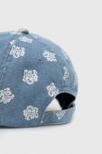 Дитяча бавовняна кепка United Colors of Benetton з аплікацією колір блакитний (3035654)