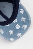 Дитяча бавовняна кепка United Colors of Benetton з аплікацією колір блакитний (3035654)