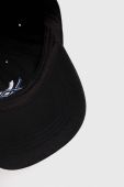 Дитяча бавовняна кепка United Colors of Benetton колір чорний з аплікацією