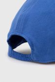Дитяча бавовняна кепка United Colors of Benetton з принтом колір блакитний