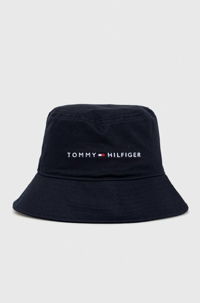 Дитяча бавовняна панама Tommy Hilfiger колір синій з бавовни (2983799)