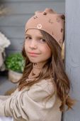 Дитяча шапка Jamiks BERTIE колір бежевий з тонкого трикотажу