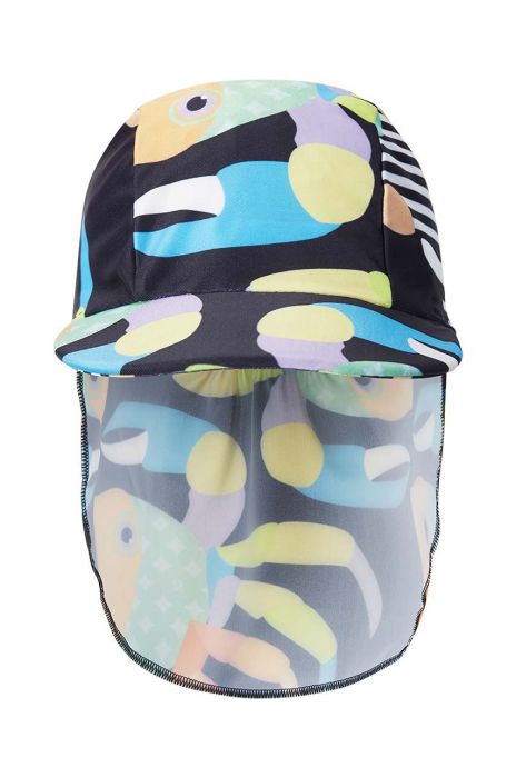 Дитяча кепка Reima колір чорний візерунок