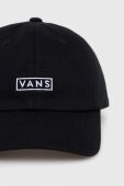 Дитяча бавовняна кепка Vans VANS EASY BOX JOCKEY Black колір чорний з аплікацією