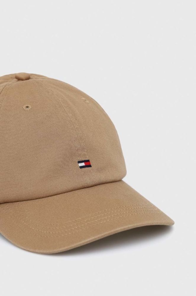 Бавовняна бейсболка Tommy Hilfiger колір бежевий однотонна (2862323) фото 2
