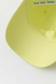 Бавовняна бейсболка Tommy Jeans колір жовтий з аплікацією