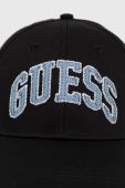 Кепка Guess колір чорний з аплікацією (2848698)
