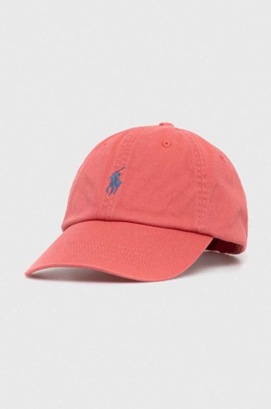 Бавовняна бейсболка Polo Ralph Lauren колір червоний