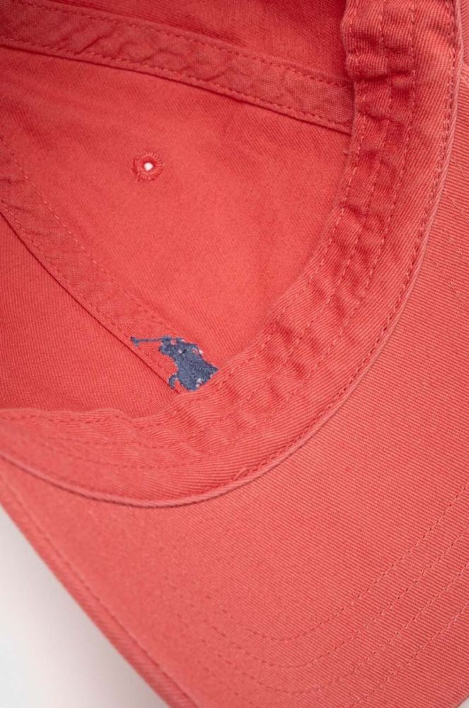 Бавовняна бейсболка Polo Ralph Lauren колір червоний фото 4