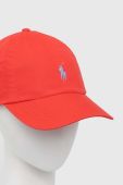 Бавовняна бейсболка Polo Ralph Lauren колір червоний з аплікацією (2959611)