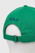 Бавовняна бейсболка Polo Ralph Lauren колір зелений з аплікацією (2959612)