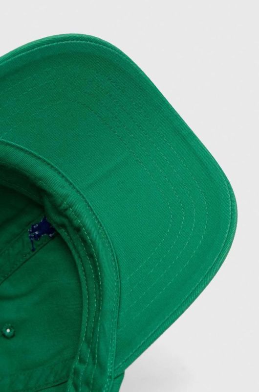 Кепка чоловіча бавовняна Polo Ralph Lauren колір зелений фото 4