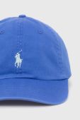 Бавовняна бейсболка Polo Ralph Lauren з аплікацією колір блакитний (2850799)