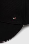 Бавовняна бейсболка Tommy Hilfiger колір чорний однотонна