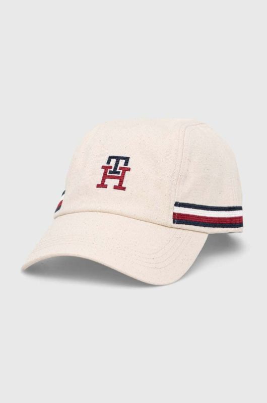 Кепка Tommy Hilfiger колір бежевий з принтом