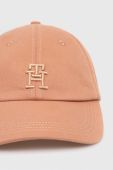 Бавовняна бейсболка Tommy Hilfiger колір помаранчевий однотонна (3144234)