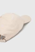 Бавовняна бейсболка Guess колір бежевий візерунок