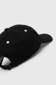 Бавовняна бейсболка Guess колір чорний візерунок
