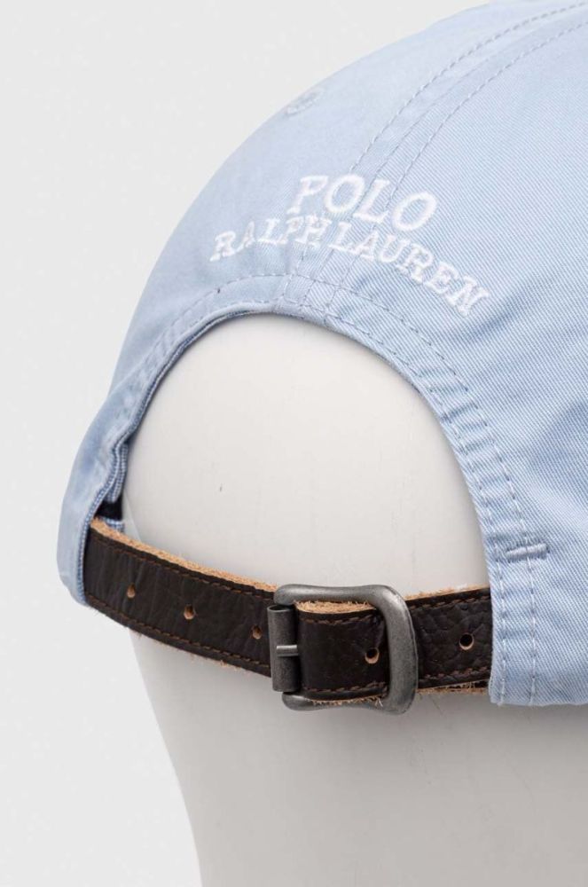 Кепка Polo Ralph Lauren колір бірюзовий однотонна фото 3