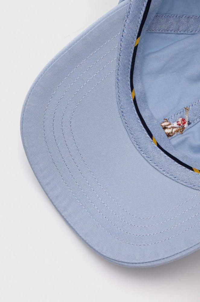 Кепка Polo Ralph Lauren колір бірюзовий однотонна фото 4