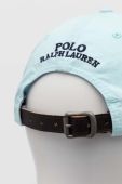 Кепка Polo Ralph Lauren колір бірюзовий з принтом