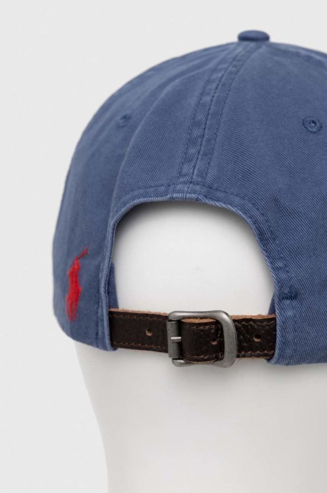 Бавовняна бейсболка Polo Ralph Lauren з аплікацією колір блакитний (2968954) фото 3