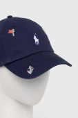 Бавовняна бейсболка Polo Ralph Lauren колір синій візерунок (2968956)