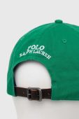 Бавовняна бейсболка Polo Ralph Lauren колір зелений з аплікацією (2968957)