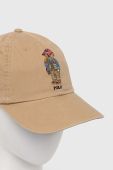Бавовняна бейсболка Polo Ralph Lauren колір бежевий з аплікацією (2968958)
