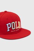 Кепка Polo Ralph Lauren колір червоний з аплікацією