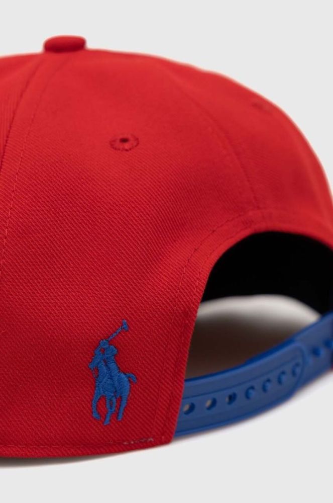 Кепка Polo Ralph Lauren колір червоний з аплікацією фото 3