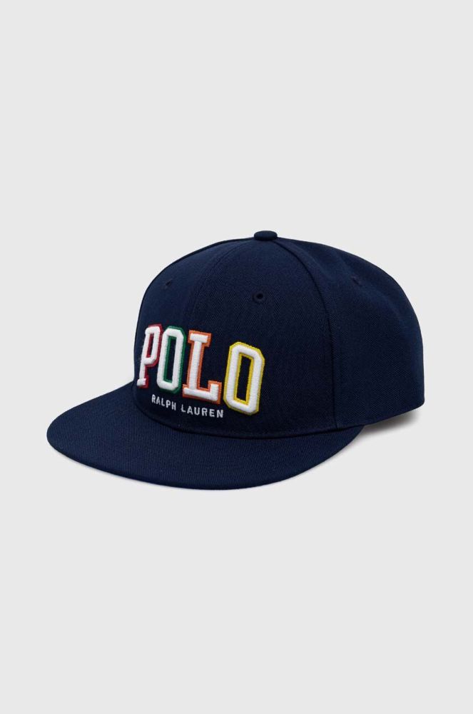 Кепка Polo Ralph Lauren колір синій з аплікацією (2987965)