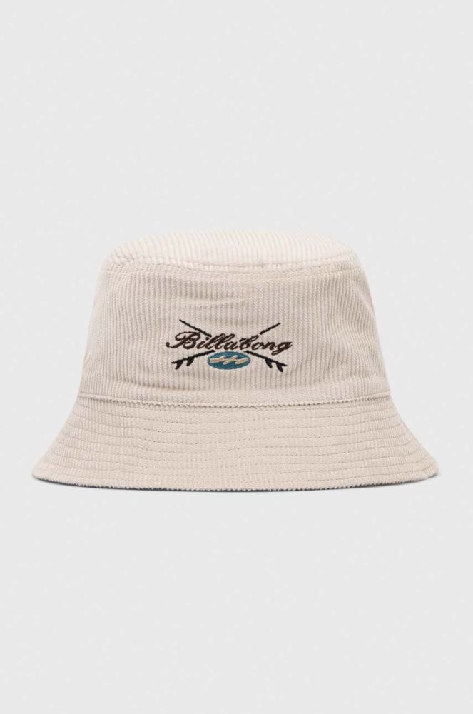 Бавовняний капелюх Billabong колір бежевий з бавовни (3282477)