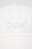 Бавовняна бейсболка United Colors of Benetton колір білий однотонна