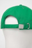 Бавовняна бейсболка United Colors of Benetton колір зелений однотонна