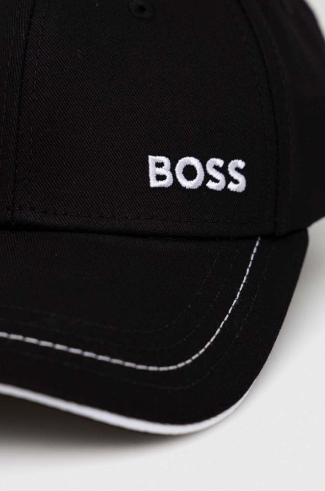 Хлопковая бейсболка BOSS BOSS Green Cap-1 цвет черный фото 2