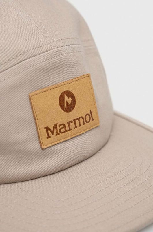 Кепка Marmot Penngrove колір бежевий з аплікацією фото 2