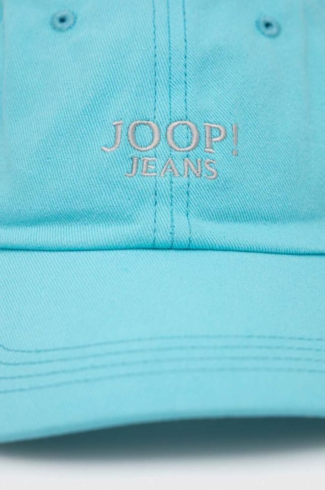Бавовняна бейсболка Joop! колір бірюзовий однотонна фото 2