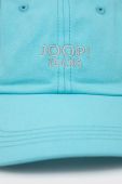 Бавовняна бейсболка Joop! колір бірюзовий однотонна