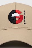 Бавовняна бейсболка G-Star Raw колір бежевий з аплікацією (3098786)