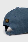 Бавовняна бейсболка G-Star Raw з аплікацією колір блакитний