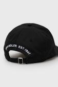 Бавовняна бейсболка Wrangler колір чорний з аплікацією (3087730)