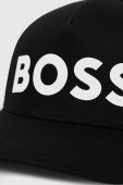 Бавовняна бейсболка BOSS колір чорний однотонна (3069462)